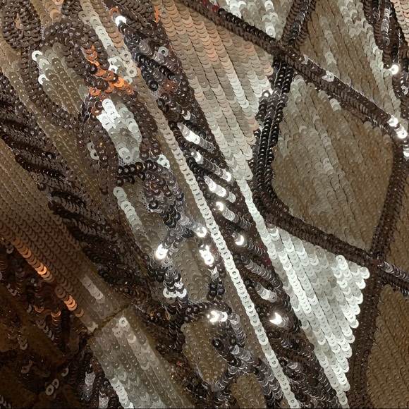 Adrianna Papell Gold Sequin Dress - Picture 5 of 9